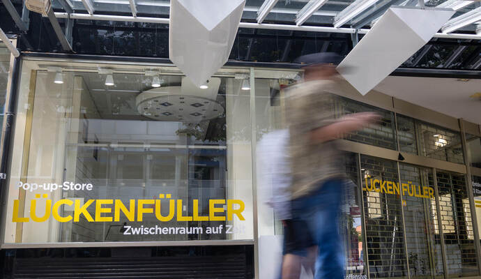 Im Pop-Up-Store „Lückenfüller“ wechseln regelmäßig die Mieter.