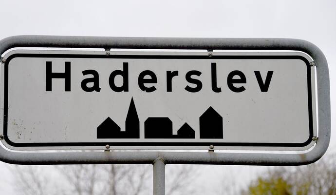 Dänemark - Ortsschild Haderslev