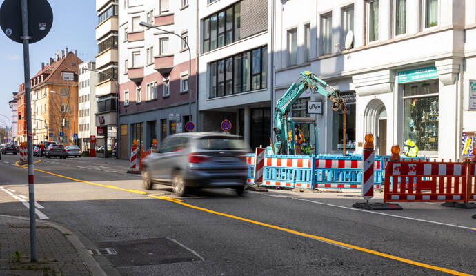 Habermehlstraße Fernwärme Bauarbeiten