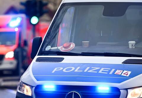 Illustration - Polizei und Krankenwagen