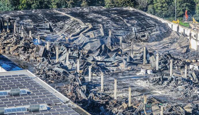 Millionenschaden nach Brand in Freiburger Industriegebiet