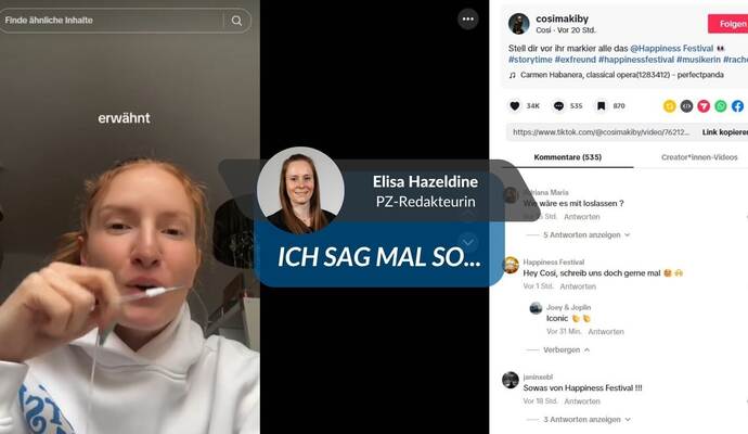 Cosima wurde auf dem HappinessFestival von ihrem Freund betrogen. Jetzt möchte die Newcomerin dort auftreten und ihn konfrontieren.