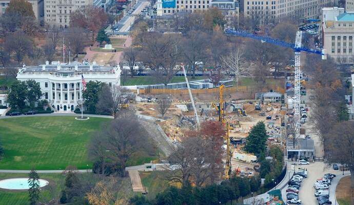 Bauarbeiten am Weißen Haus