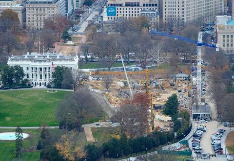 Bauarbeiten am Weißen Haus