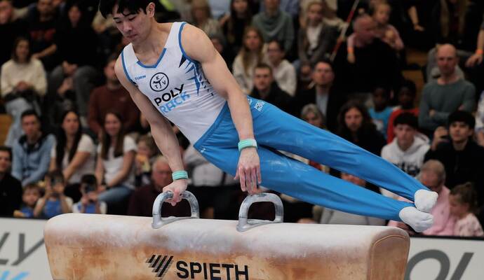 Brillierte unter anderem am Pauschenpferd: KTV-Athlet Tomoya Kashiwagi.