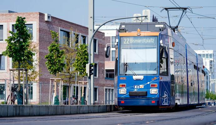 Straßenbahn in Heidelberg - Illustration