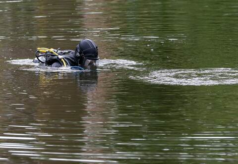 Suche der Polizei im Reinickendorfer Breitkopfbecken