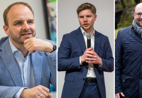 Andreas Renner (von links), Nico Gunzelmann und Carl Christian Hirsch sind bei den Koalitionsverhandlungen dabei.