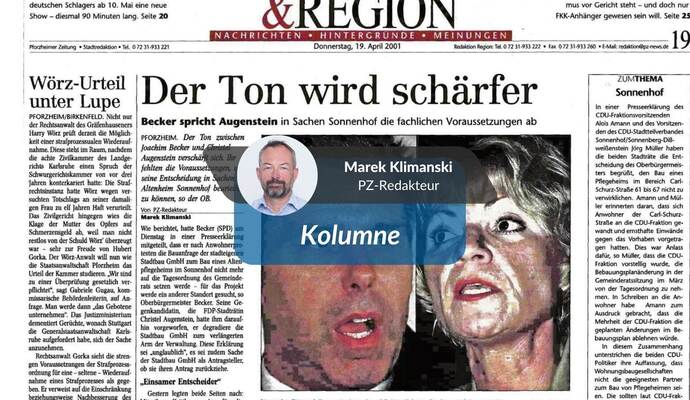 Eine Kolumne von PZ-Redakteur Marek Klimanski.