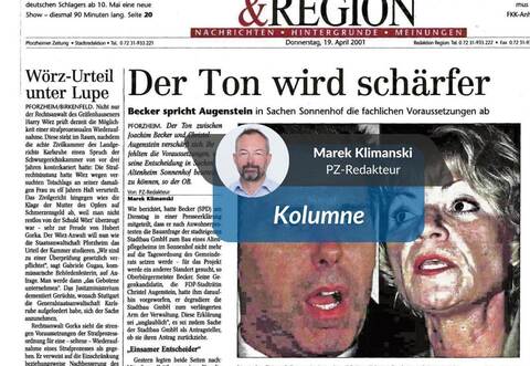 Eine Kolumne von PZ-Redakteur Marek Klimanski.