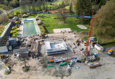 Calmbach Waldfreibad Baustelle