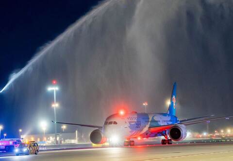 Erstflug vom neu eröffneten Terminal 3 am Frankfurter Flughafen