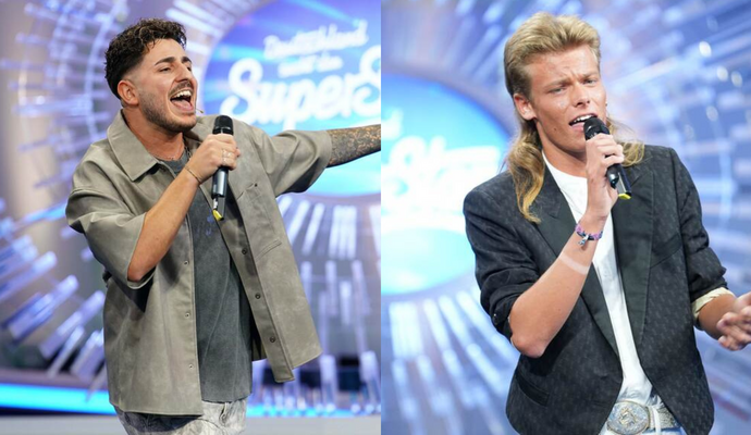 Evan Schuy (rechts) aus Königsbach-Stein und der Pforzheimer Dario Manna schaffen in der 22. Staffel unter die 30 Besten, müssen die Sendung in der sechsten Folge aber verlassen.