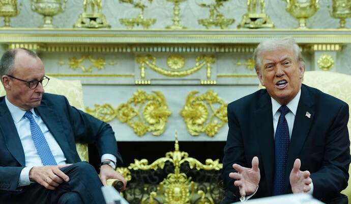 US-Präsident Trump empfängt Bundeskanzler Merz