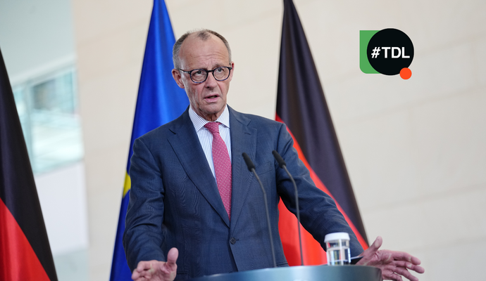 Bundeskanzler Friedrich Merz stellt sich zum Tag des Lokaljournalismus in Salzwedel Fragen der Leser.