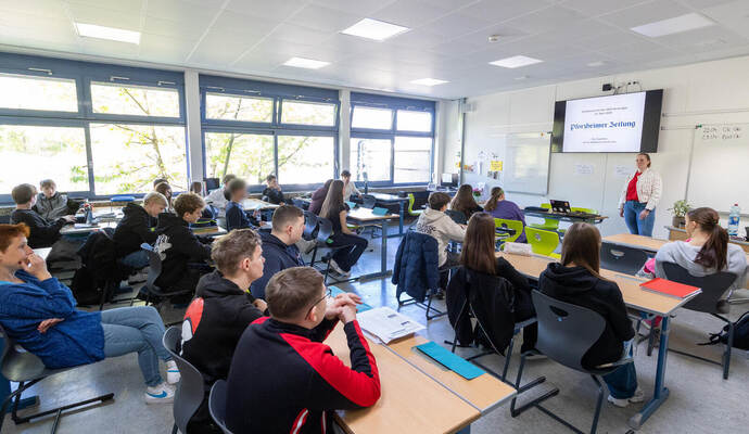 Projekt KLASSE, Schulbesuch GMS Heckengäu Wiernsheim