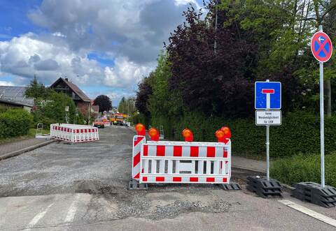 Die Baustelle in Schwann zieht sich schon eine lange Zeit.