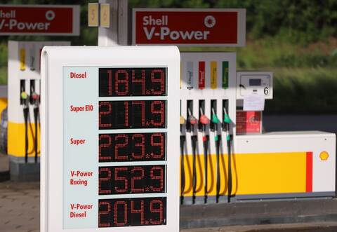 Dieselpreis an Autobahntankstelle
