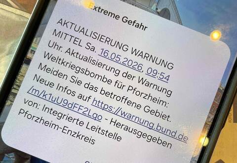 Warn-App NINA sorgt am Samstagmorgen für Aufmerksamkeit – und Fragen. Warum wird hier der Radius anders angezeigt?