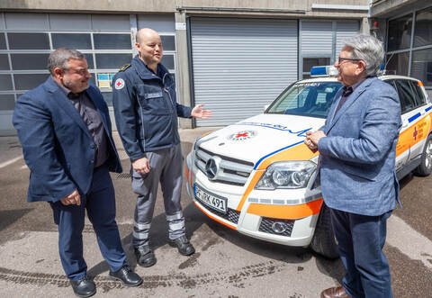 DRK Helfer vor Ort