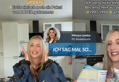 Die Influencerin Laura Simon freut sich auf ein besonderes Paket des Versandhaueses Bader.