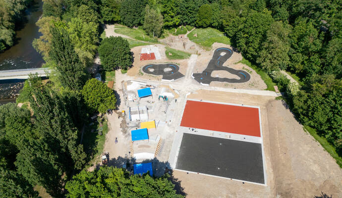 Enzauenpark Skatepark Drohne