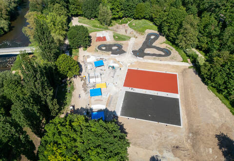 Enzauenpark Skatepark Drohne