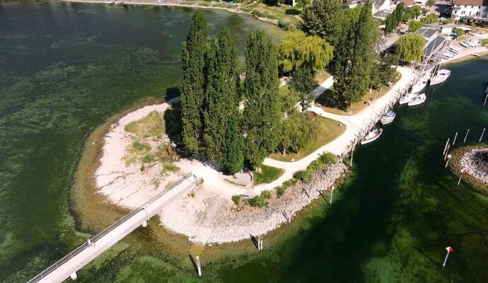 Niedrigwasser am Bodensee