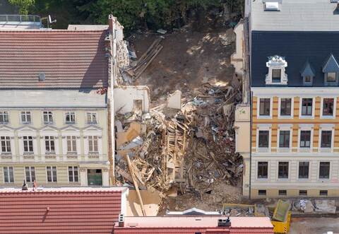 Nach dem Hauseinsturz in Görlitz