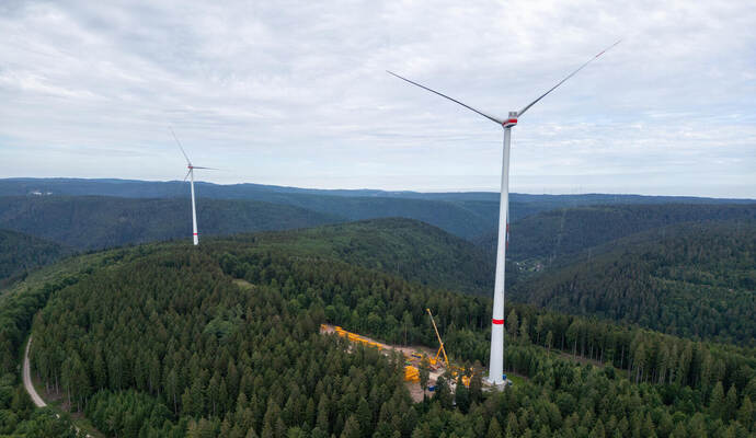 Windpark Kälbling Windrad Defekt