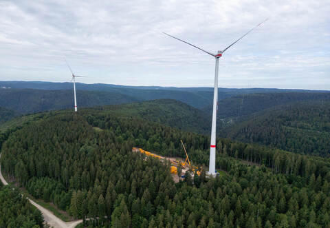 Windpark Kälbling Windrad Defekt