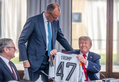 Bundeskanzler Merz und US-Präsident Trump bei der WM-Vorbereitung