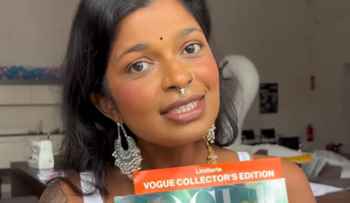 Designerin Abarna Kugathasan teilt den Erfolg des Labels auf dem Instagram-Kanal von "Kitschy Couture".