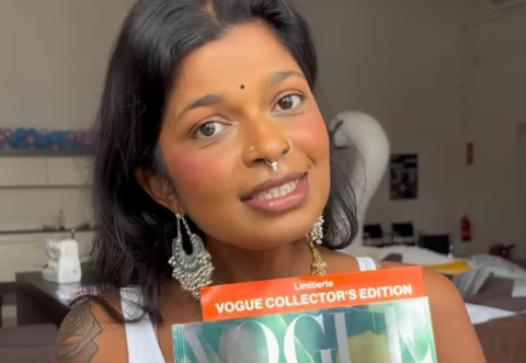Designerin Abarna Kugathasan teilt den Erfolg des Labels auf dem Instagram-Kanal von "Kitschy Couture".