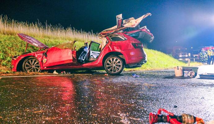 Schwerer Verkehrsunfall auf A8