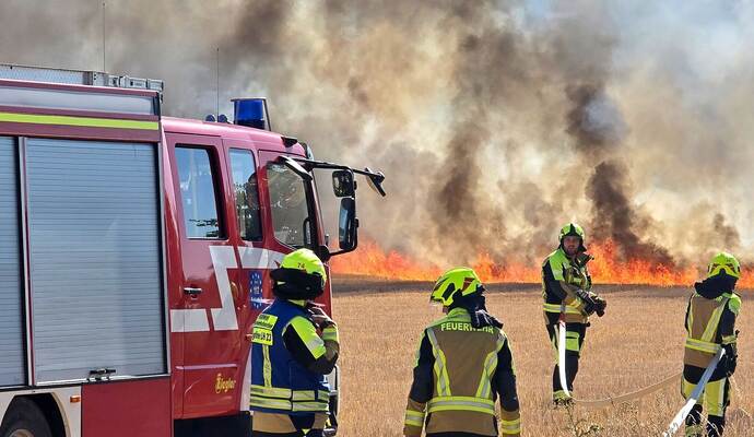 Flächenbrand bei Karlsruhe