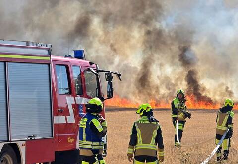 Flächenbrand bei Karlsruhe