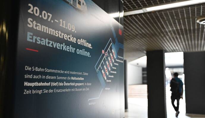 Vor Sperrung S-Bahn-Stammstrecke in Stuttgart