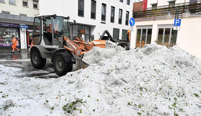 Unwetter in Baden-Württemberg - Hagel