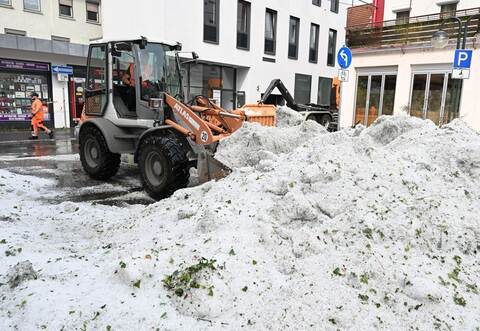 Unwetter in Baden-Württemberg - Hagel