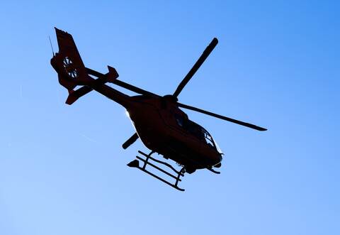 Ein Rettungshubschrauber der Luftrettung.