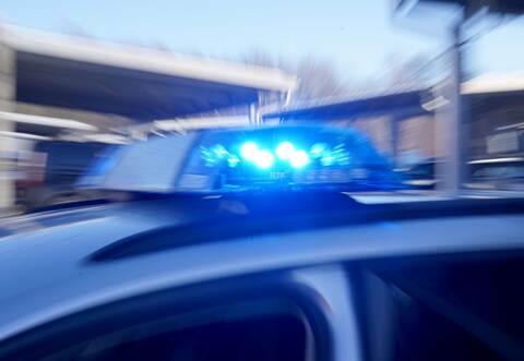 Polizei mit Blaulicht