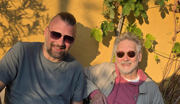Nicht nur musikalisch verbunden: Steffen Bähr und Friedel Geratsch (von links).