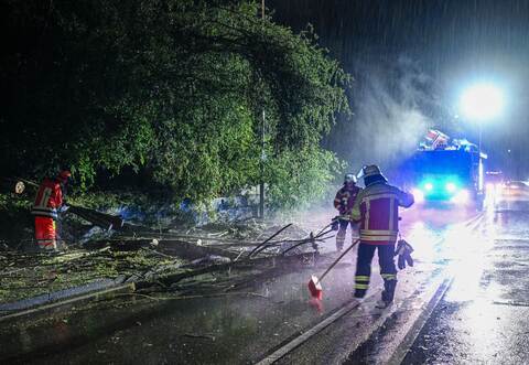 Eine Unwetterzelle trifft den Ostalbkreis
