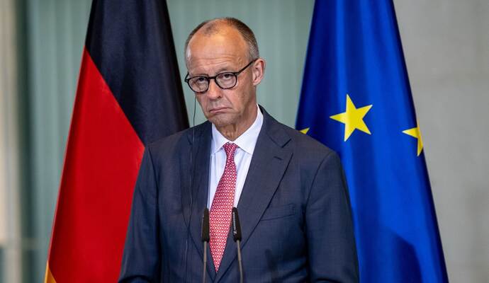 Pressekonferenz mit Bundeskanzler Merz