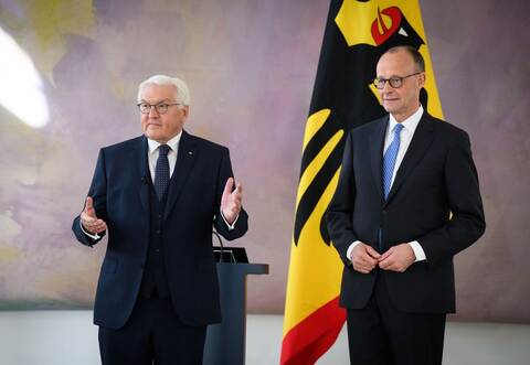 Frank-Walter Steinmeier und Friedrich Merz
