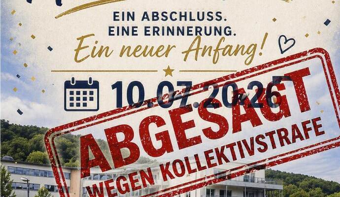 Fotomontage in sozialen Netzwerken von Eltern der Realschule Niefernzur abgesagten Abschlussfeier der Zehntklässler.