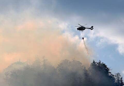 Brand im Bergwald in den Chiemgauer Alpen