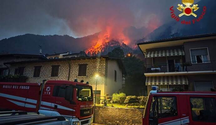 Waldbrand am Gardasee