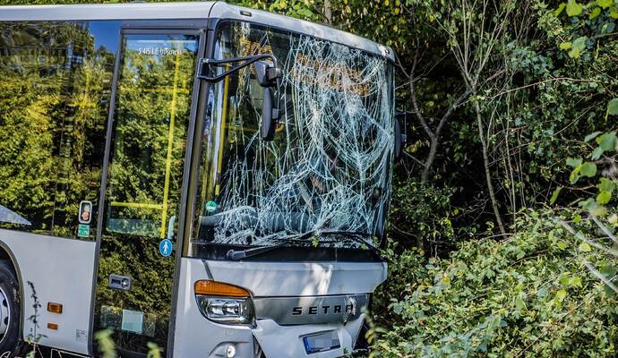 Friolzheim: Linienbus kommt von Fahrbahn ab